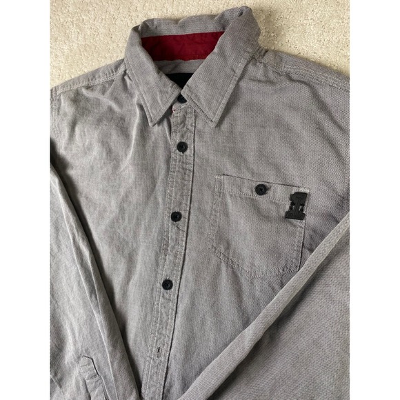 Harley-Davidson Other - Harley-Davidson Button Down Shirt Mens L Gray Cotton Long Sleeve Pocket Logo